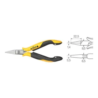 Աքցան Wiha Professional ESD հարթաքիթ 120 մմ (26806) 3