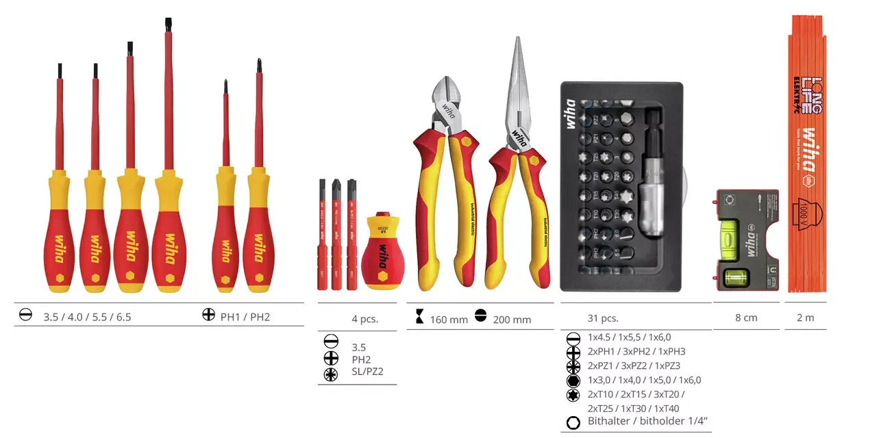 Գործիքների հավաքածու Wiha Tool case basic set L electric (47312) 2