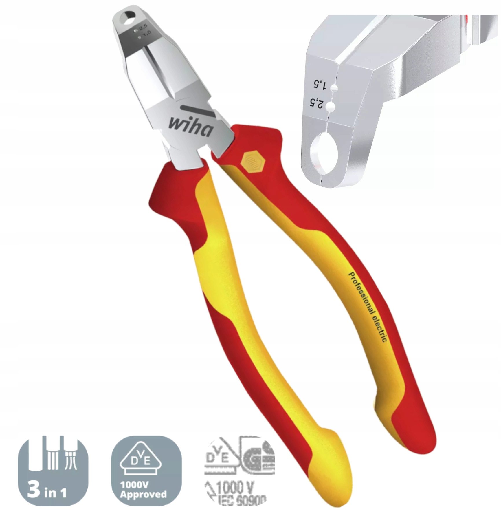 Աքցան Wiha TriCut, Professional electric, 170 մմ (38853) 2