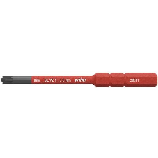Բիթ Wiha slimBit electric, PlusMinus/Pozidriv SL/PZ1 ճ 75 մմ (34589)