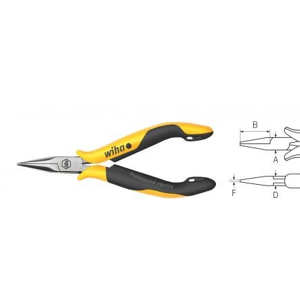 Աքցան Wiha Professional ESD բարակ քիթ ուղիղ 120 մմ (10348) 2