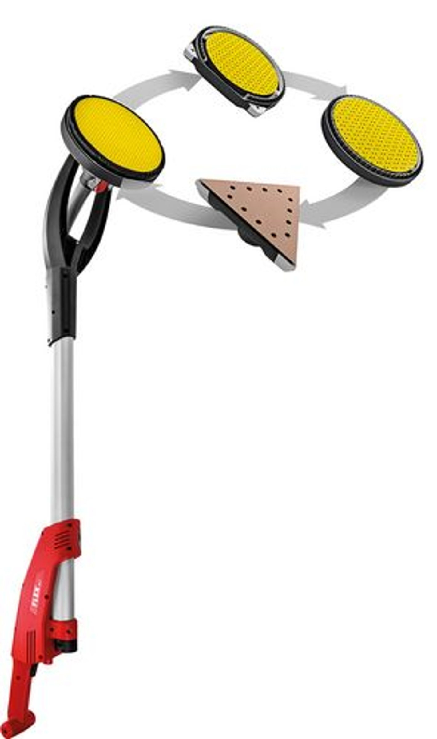 Giraffe® պատերի և առաստաղի հղկիչ՝ փոխարինելի գլխի համակարգով GE 7 + MH-R + SH 3